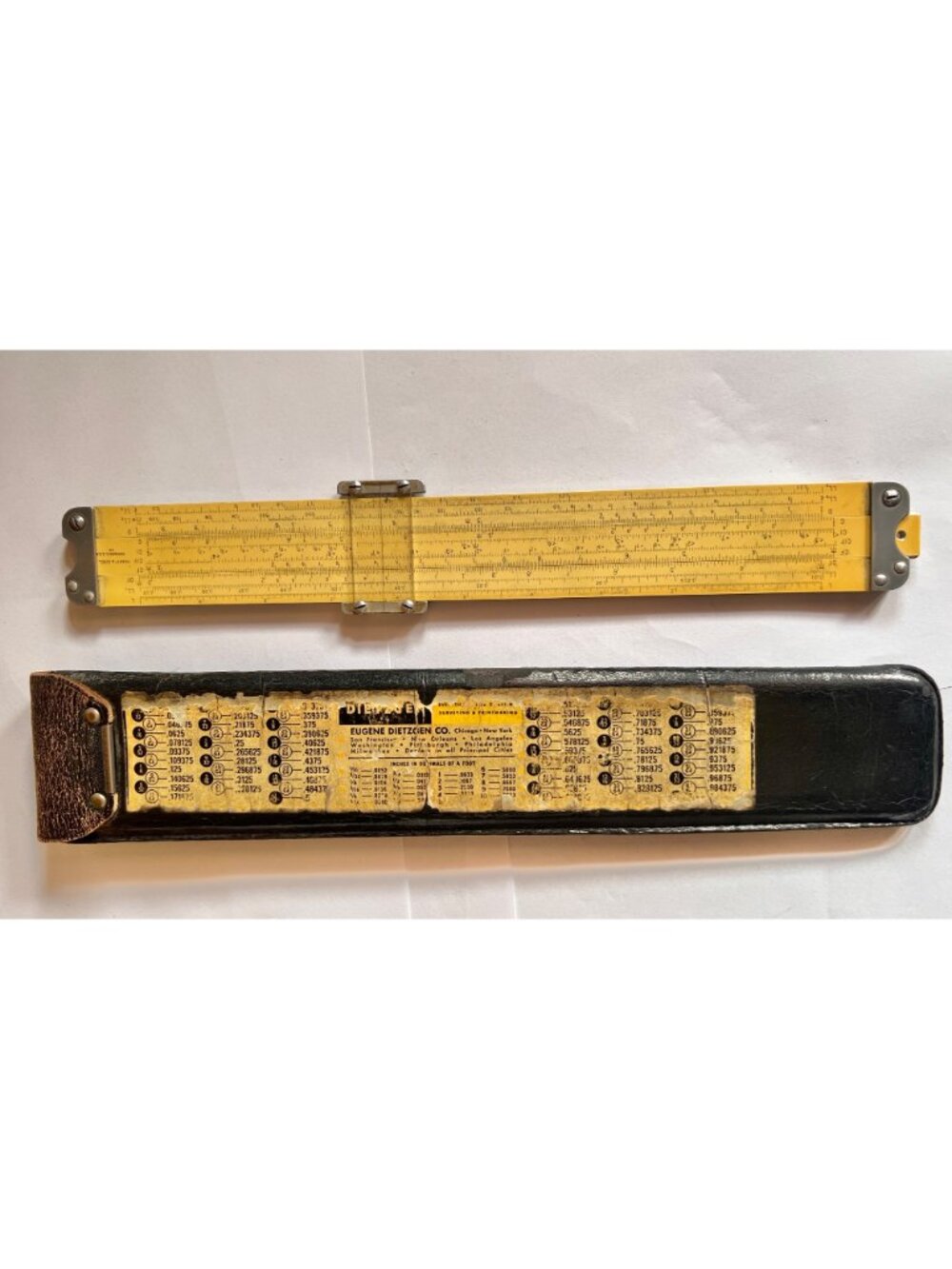 Pickett 500 Ortho-Phase Log Log Slide Rule Orig Case 1940-1950s Collectible - Picture 7 of 16